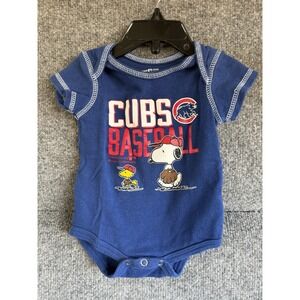 0-3 Months Blue Chicago Cubs Baseball Bodysuit. H64